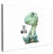 MuchoWow© Wandbilder 120x80 cm Kinderzimmer Wanddeko Schlafzimmer Zimmerdeko Wandgemälde Zimmer Deko auf Wand Dekoration Wall Art Dinosaurier - Sprichwörter - Sei mutig - Dino - Jungen - Kind