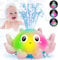 Jovicos Badewannenspielzeug, Oktopus Spray Wasserspielzeug mit Licht, Badespielzeug Baby ab 1 Jahr, Badewann Spielzeug Kinder Geschenk (Rosa)