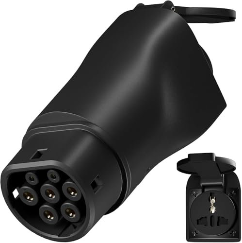 MCEVKELN V2L Adapter, EV Adapter von Fahrzeug zu Last| Typ 2 auf Schuko|16A 220V V2L Adapter Kompatibel mit MG4 IONIQ 5 Kona EV BYD| Vehicles-to-Load Typ 2 EV-Entlader zum Laden von Campingausrüstung