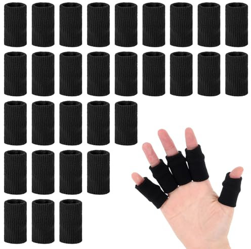 30 Stück Fingerschutz, Fingerschutz Bei Verletzung Fingerbandage Finger Sleeves für Fingergelenke Schützen, Fingerverband für Basketball Volleyball Linderung Von Fingerschmerzen Sportverletzungen