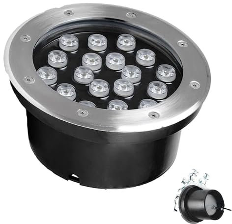 LED-Unterwasser-Teichlichter – 12 V tauchfähige LED-Brunnenlampe, IP68 wasserdichte Unterwasser-LED-Leuchten aus Edelstahl, LED-Einbaustrahler für Pools, für Plätze, Gärten, Villen, Landschaftsli