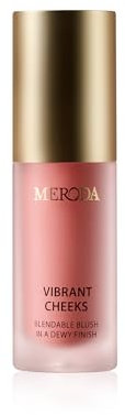 MERODA® Vibrant Cheeks Liquid Blush [ZARTES & GLOWY FINISH] - Rouge Hochpigmentiert & Flüssig - Langanhaltendes Blushliquid in verschiedenen Tönen (Dusty Rose)