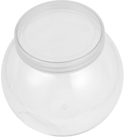 BESPORTBLE Plastic Fish Bowl for Micro Landscapes – 2200ml 16.5x16.2cm – for Home Decor Betta Fish and Water Plants – Includes Lid for Easy Maintenance
