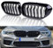 HEANANZZRS Kühlergrill, für BMW 5er G30 G31 Grill Nieren Schwarz 2017-2020 Nieren Kühlergrill Streifen Ersatz Racing Frontstoßstangengitter Auto Styling