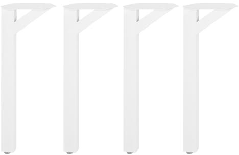 WDZCZDoo Lot de 4 pieds de table en métal blanc - Pour bureau, table à manger, table basse, table