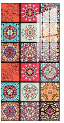 Fliesenaufkleber Marmor, 60cm x 30cm Klebefliesen Wasserfest, 20 Stück Selbstklebende Wandpaneele mit Steinoptik für Küche und Badezimmer (Türkische Farbe)