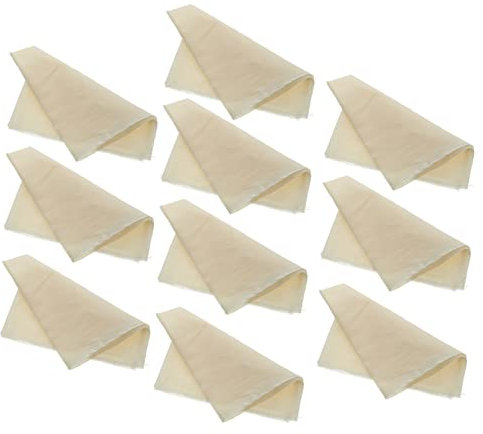 Abaodam 10stücke Ungebleichte Baumwolle Stoff Sieb Für Kochen Wiederverwendbare Cheesecloth Zum Filtern Von Milchtee Milch Joghurt Saft Sojamilch Für Dampfgarer Geeignet