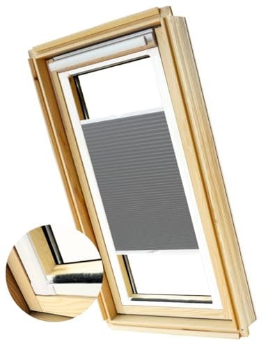 Home-Vision® Dachfenster KassettenPlissee ohne Bohren zum Kleben Plissee mit schiene (CK02 für Graphit)