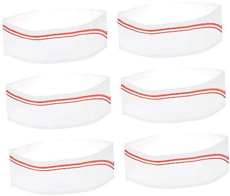 Healeved 80piezas Gorro De Cocina Engrosado para Cocinero Gorros De Chef Desechables De Papel para Servir Comida Restaurantes Cocinero