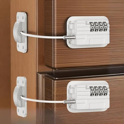 2 pezzi serratura per frigorifero con codice, serratura per frigorifero senza foratura, sicurezza bambini aggiornata con password, codice frigorifero per congelatore, armadi, cassetti, finestre