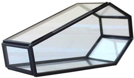 Whltzf Einzigartige Glas Sarg Sarg Form Display Box Eerie Halloween Enthusiast Glas Sarg Display Hülle Für Festivalumgebungen Clear Display Box