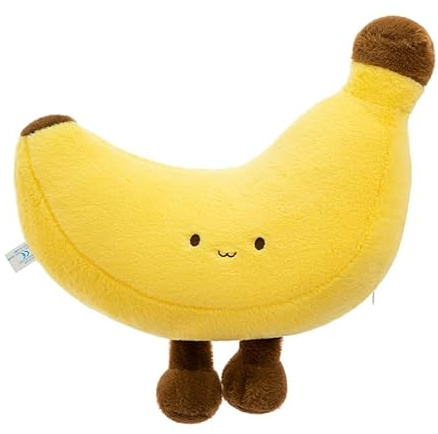 PORUPAEL 30cm Plüschkissen Banane Plüschtiere Niedliche Stofftiere Weiches Spielzeug Kind Weiches Sofa Dekokissen Für Kinderzimmer Dekoration Geschenk (Banane)