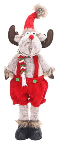 Flaroey Christmas Doll Cute Christmas Retractable Doll Deer Window Props Decoration for Home Indoor Holiday Decor C