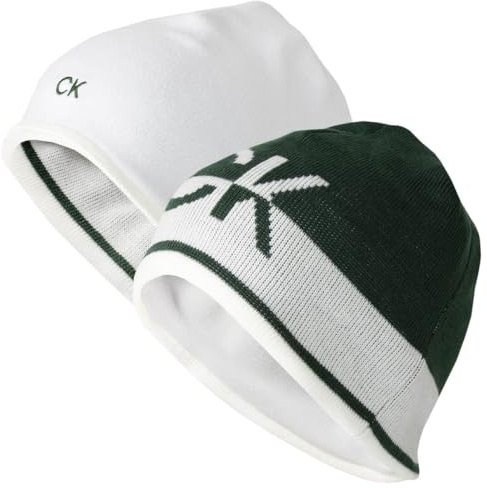 Calvin Klein Herren 2026 CK Reverisible gestreift Knit Beanie-Mütze