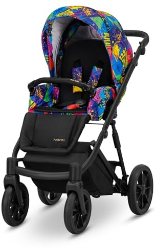 Kunert Ivento 2in1 Kinderwagen mit schwarzem Rahmen und weißem Stil (Bunt)