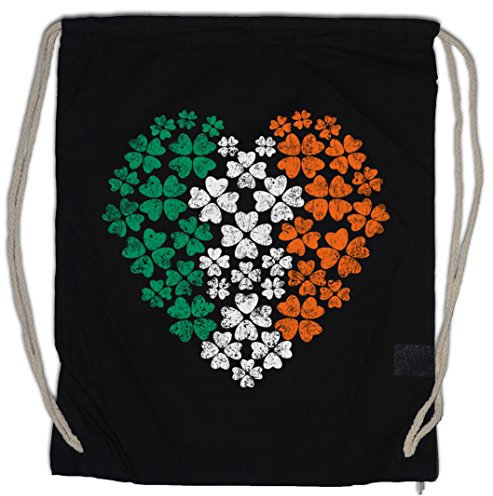 Urban Backwoods Irish Cloverleaf Heart Turnbeutel Sporttasche