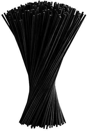 FEPITO 75 Pcs Black Reed Diffuser Sticks Wood Sticks Oil Aroma Diffuser Sticks 24cm x 3mm