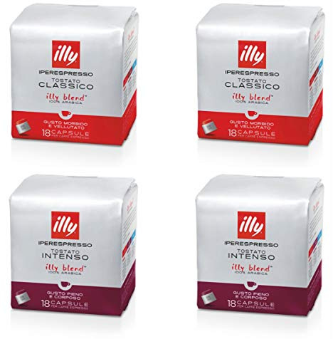 illy Caffè 36 capsule caffè Classico + 36 capsule caffè Intenso