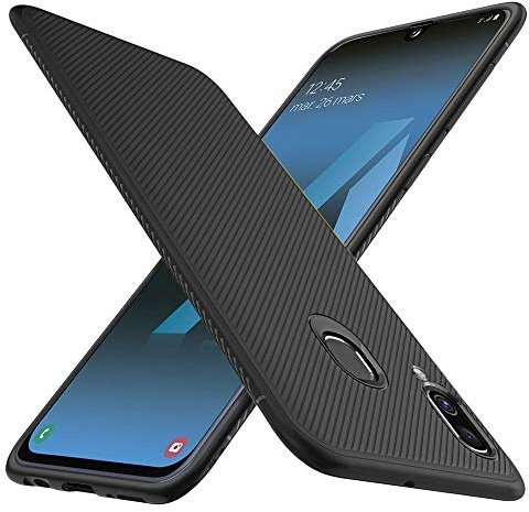 ebestStar - Hülle für Samsung Galaxy A40 SM-A405F, Silikon Handyhülle Cover, Full Carbon Texture Schutzhülle, Schwarz