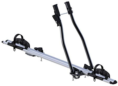 Porte-vélos Sagittar + barres de toit d'origine compatibles avec Renault Clio IV 5 portes à partir de 2012