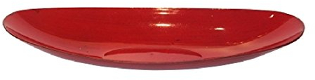 Dekoschale Kunststoff / 40x16.5 cm/rot lackiert
