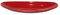 Dekoschale Kunststoff / 40x16.5 cm/rot lackiert