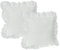 MB Warenhandel24 2er Set Kissenhülle zur Bettwäsche RÜSCHEN 2er Set Zubehör Kissenhüllen Weiss 2X ca. 80x80 cm mit Reißverschluss