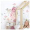 Wandaro Wandaufkleber Pfingstrosen Blüten und Blätter I Bogengröße 39,5 x 60 cm (BxH) I Wandtattoo Wohnzimmer Schlafzimmer Wandsticker Kinderzimmer Mädchen DL554
