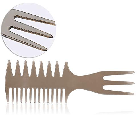 Peigne Fourchette, Defrisage Cheveux, peigne branche large, peigne à fourche pour hommes, dents larges et peigne à fourche, peigne pour hommes pour lisser les moustaches et les coiffures à l'huile