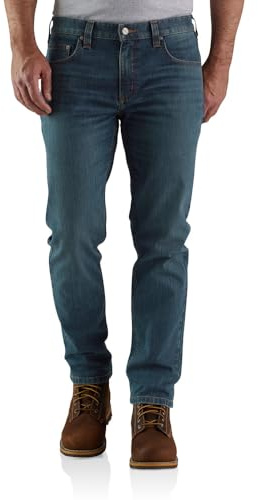 Carhartt Rugged Flex Relaxed Fit Low Rise 5-Pocket Tapered Jean, Canyon, W36/L36