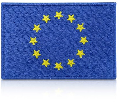Parche de la bandera de Europa en la parte trasera, parche con bandera europea, bandera de la UE Finally Home