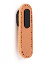 Gedotec Möbelknopf | 1 Stück - Schrankgriff aus beigem Leder - schwarzer Knauf | OBLONG | modernes elegantes Design | Maße: 22 x 70 mm | Falttüren-griffe - Schubladengriff - Küchengriff – Türgriffe