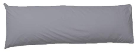 British Home Bedding Bolster Pillow Case Long Body Orthopaedic Support Maternity Pregnancy Pillow Case (King 5ft 19X 60, Grey)