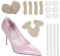 Antirutsch Einlagen Fußpflaster Set, Linderung von Fußschmerzen Geleinlagen, Antislip Silikon Einlegesohlen für Absätzschuhe (Hautfarbe)
