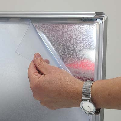 DisplayLager - Ersatzfolie für Kundenstopper/Klapprahmen, Antireflex und UV Schutz ((A6) 10,5 x 14,8)