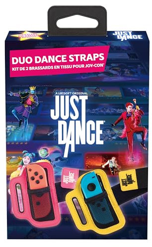 Subsonic Offizielles Just Dance 2023 – Dance Staps – Packung mit 2 Armbändern für JoyCon Controller, verstellbares elastisches Armband mit Schlitz für Joy-Cons Nintendo Switch