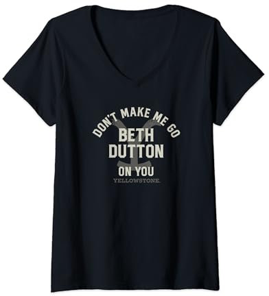 Damen Yellowstone Dutton Ranch Going Beth T-Shirt mit V-Ausschnitt