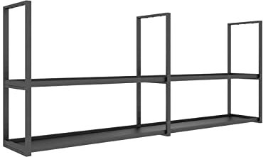 Deckenregal - Hängend Wandregal - Decke Weinregal, Hängendes Deckenregal, Industrielles Lagerregal, Deckenmontage, Schwimmendes Hängeregal, 2 Ebenen, Weinregal, Küche/Restaurant/Bar-Dekoration ( Color