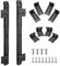 CHEUKYIU Lot de 2 Glissières à roulement à billes pour plate-forme, étagère ou Tiroir pour clavier à placer sous le bureau, kit de glissières pour clavier à réglage de la hauteur,350 mm,noir