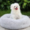 MDDK DY Panier Moelleux pour Chat et Chien, Coussin Rond Antidérapant Lavable - Confortable Design Moderne Taille 50x20 cm (Gris Clair)