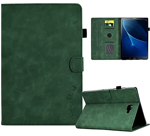 Aswant Hülle Kompatibel mit Samsung Galaxy Tab A 10.1 Zoll 2018 SM-T580 / SM-T585, PU Leder Samsung Galaxy Tab A SM-T580 Hülle, Case Per Samsung Galaxy Tab A 10.1 Zoll Tablet (Grün)