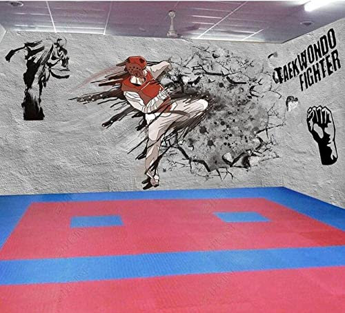 Peel And Stick Wallpaper 3D Große Wandbilder Kickboxen Fitnessboxen Selbstklebender Wandaufkleber Für Erwachsene Kinderzimmer Bild Art Decor Gemälde Für Wohnzimmer Schla 140 (Breite) x 70 (Höhe) cm