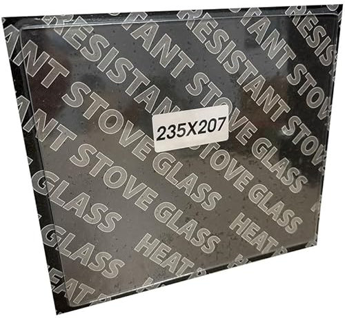 Chimsoc Cristal de repuesto para estufa Hunter 3 tradicional / 4 tradicional (235 mm x 207 mm, rectangular)
