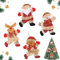 Santa Puppe Hängende Verzierung Dekor,4 Pcs Weihnachtsmann Bär Puppe Baum Hängen,Weihnachtsbaum Plüsch Ornamente,Claus Schneemann Bär Ornament Santa,für Weihnachten Urlaub Party Dekor