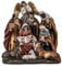 DRW Misterio de 1 Pieza Nacimiento Clasico con Reyes, Animales, Angel y Oveja de Resina Pintado a Mano 15x8x15 cm