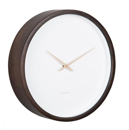 Karlsson Present Time – Uhr Ancho D32,5 cm, Holz, 34 x 4,5 x 30