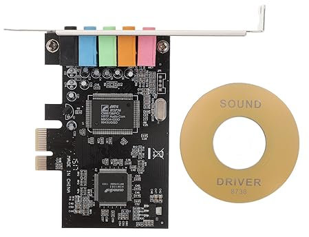 PartyKindom 2pcs to 5.1 Sound Card with Low Profile Bracket 6 Digital Sound Perfect for Pc Desktop