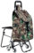 BURLOE Einkaufswagen Treppensteiger Trolley Einkaufswagen, Tragbarer Mit Sitz Für Ausruhen Klettern Treppenwagen Trolley Leicht Einkaufstrolley Klappbar,2