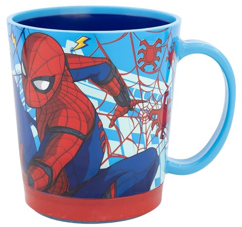 Taza antivuelco de plástico 410 ml de Spiderman