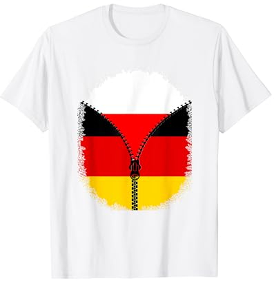 Polen Deutschland Flagge Polnisch Deutsch Reißverschluss T-Shirt